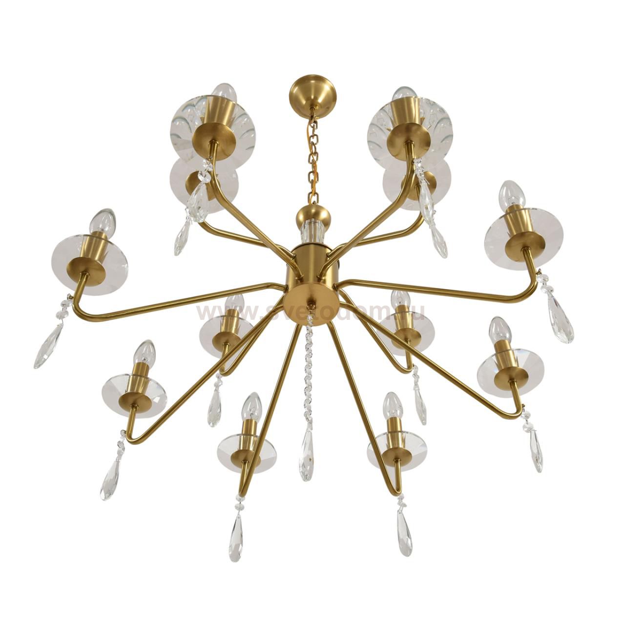 8319/12 CLASSI шампань/прозрачный, металл/хрусталь Люстра E14 12*40W 220V SEVERINA