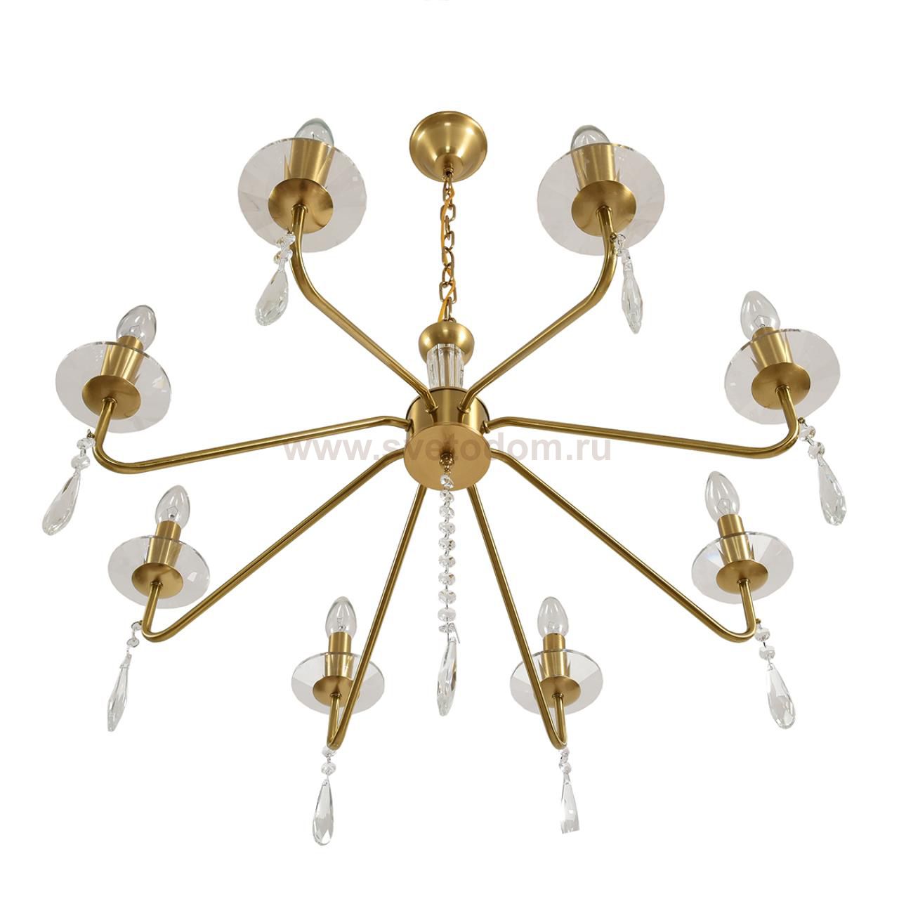 8319/8 CLASSI шампань/прозрачный, металл/хрусталь Люстра E14 8*40W 220V SEVERINA
