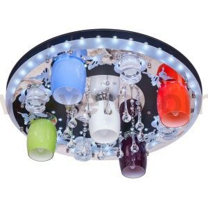 Светильник ЭкономСвет 8324/5+4BK+CR MIX RC WTLED