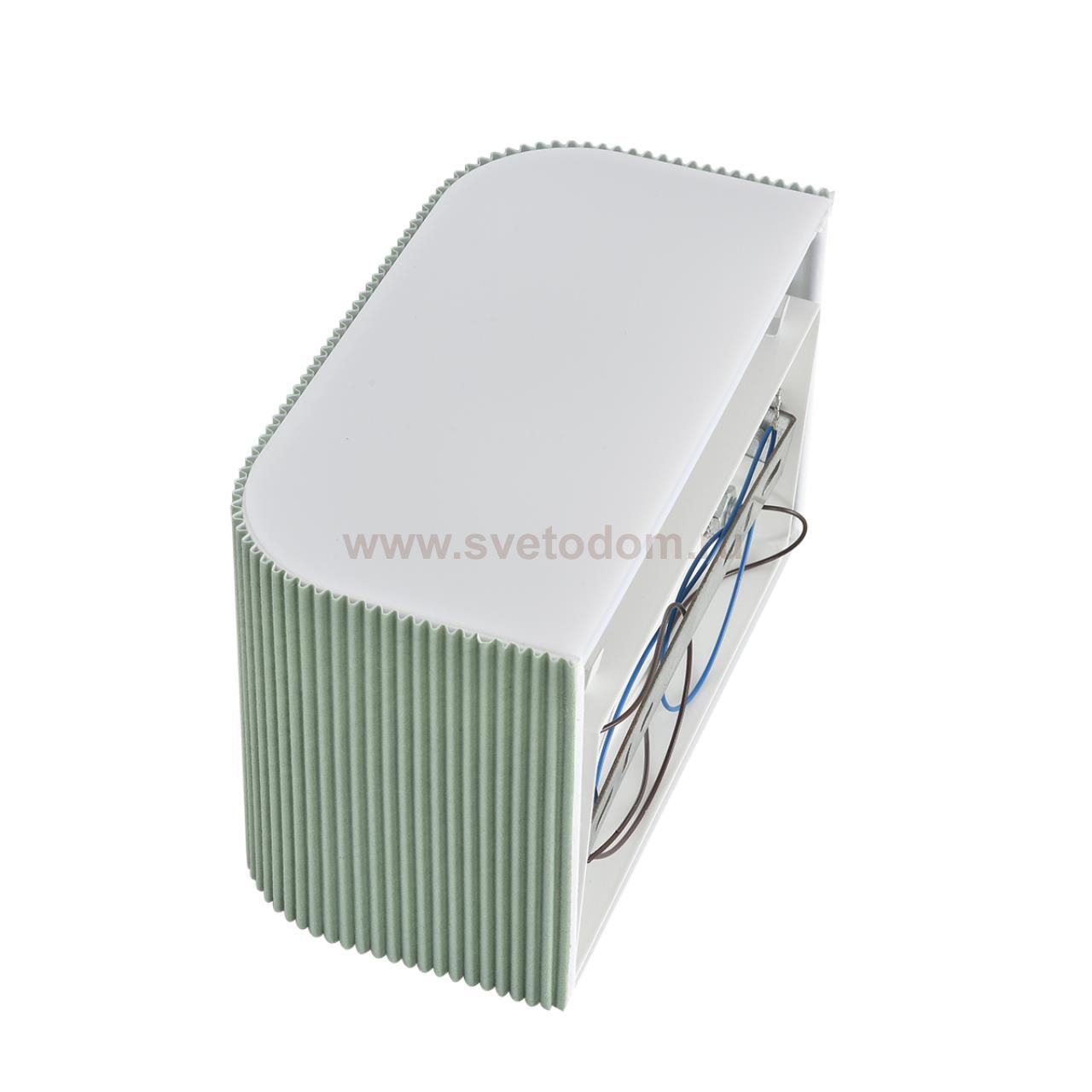 8326/2W MODERNI LN26 423 белый/зеленый, металл/текстиль/пластик Бра E14 2*40W 220V GOFERA