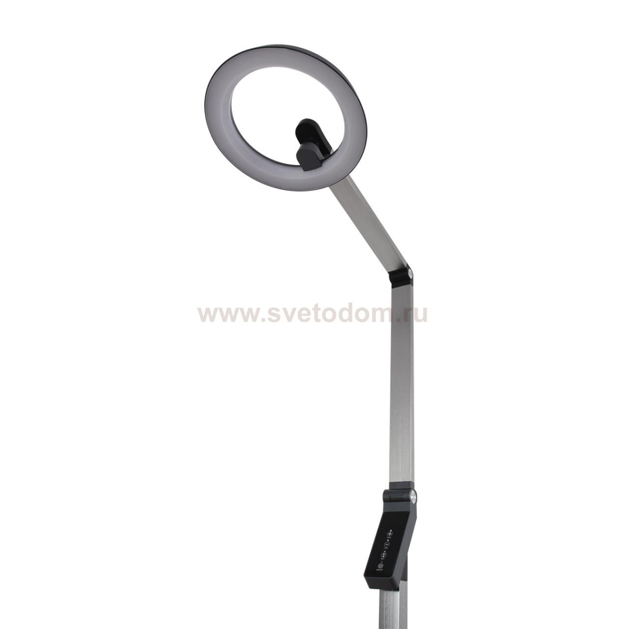 8332/15FL LEDIO темно-серый, металл/пластик Торшер LED 15W 3000/4000/6000K ССТ/диммер/LCD 220-240V GENRI