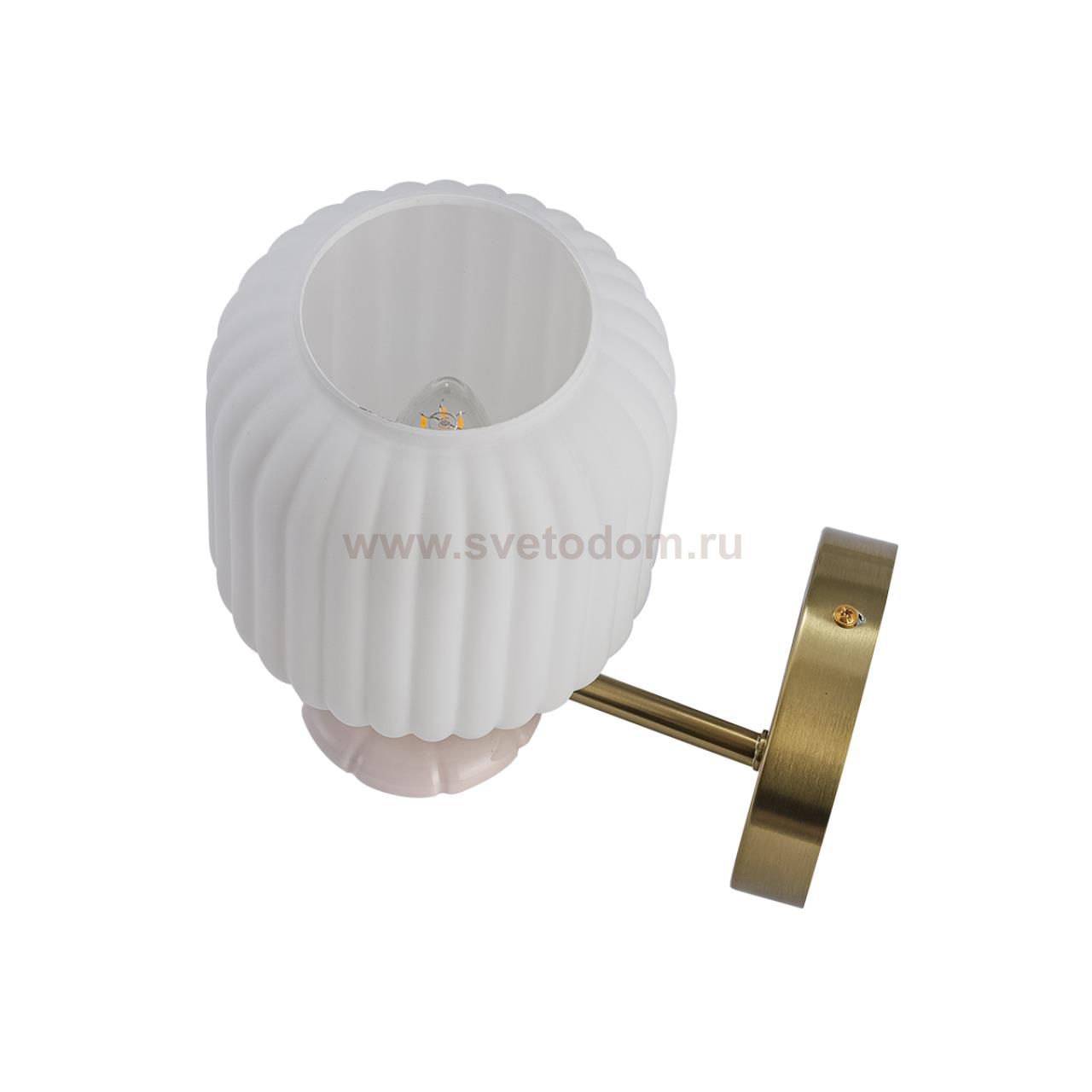 8334/1W MODERNI бронза/белый, металл/керамика/стекло Бра E27 40W 220V ALEGRA