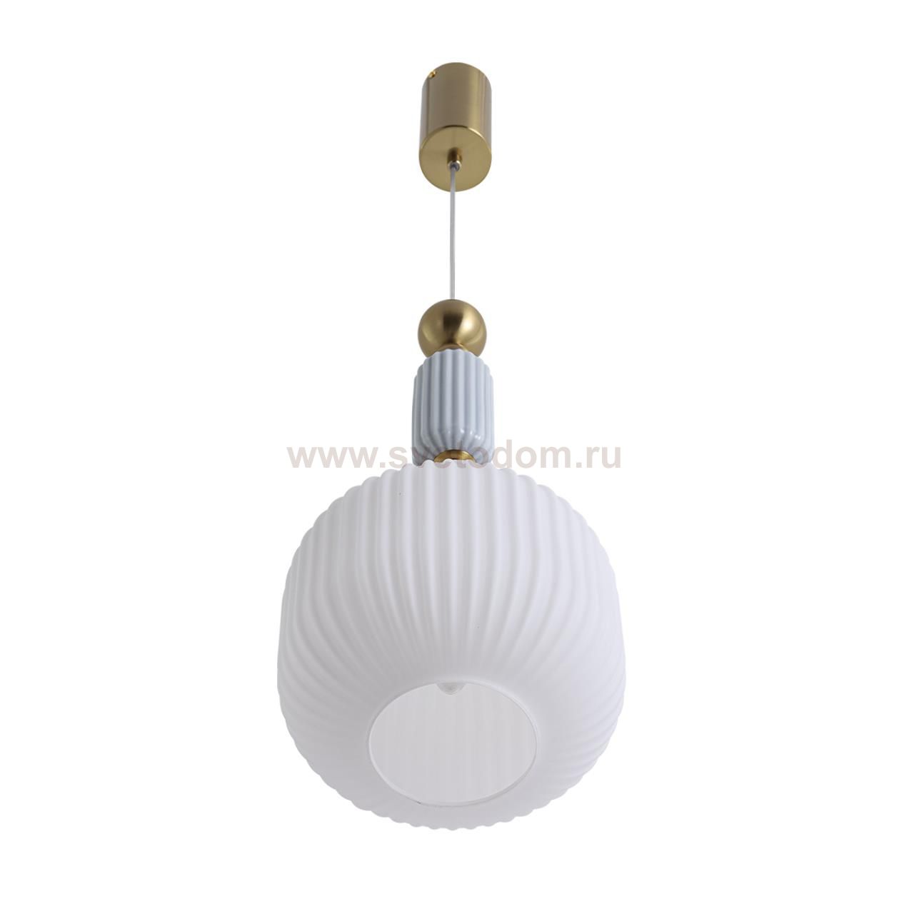 8334/1 MODERNI бронза/белый, металл/керамика/стекло Подвес E27 40W 220V ALEGRA