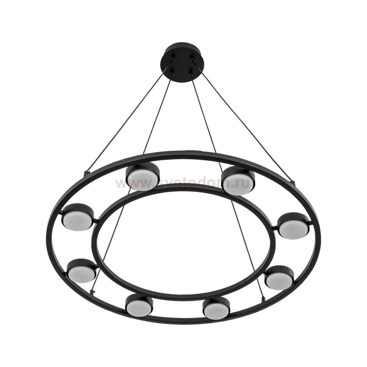 8340/8 MODERNI черный, металл Люстра подвесная LED GX53 8*7W 220V TORINA