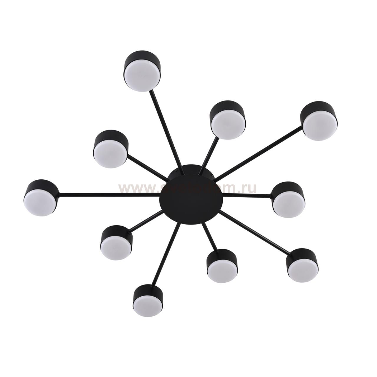 8344/10C COMFI черный, металл Люстра GX53 LED 10*7W 220V TORINA