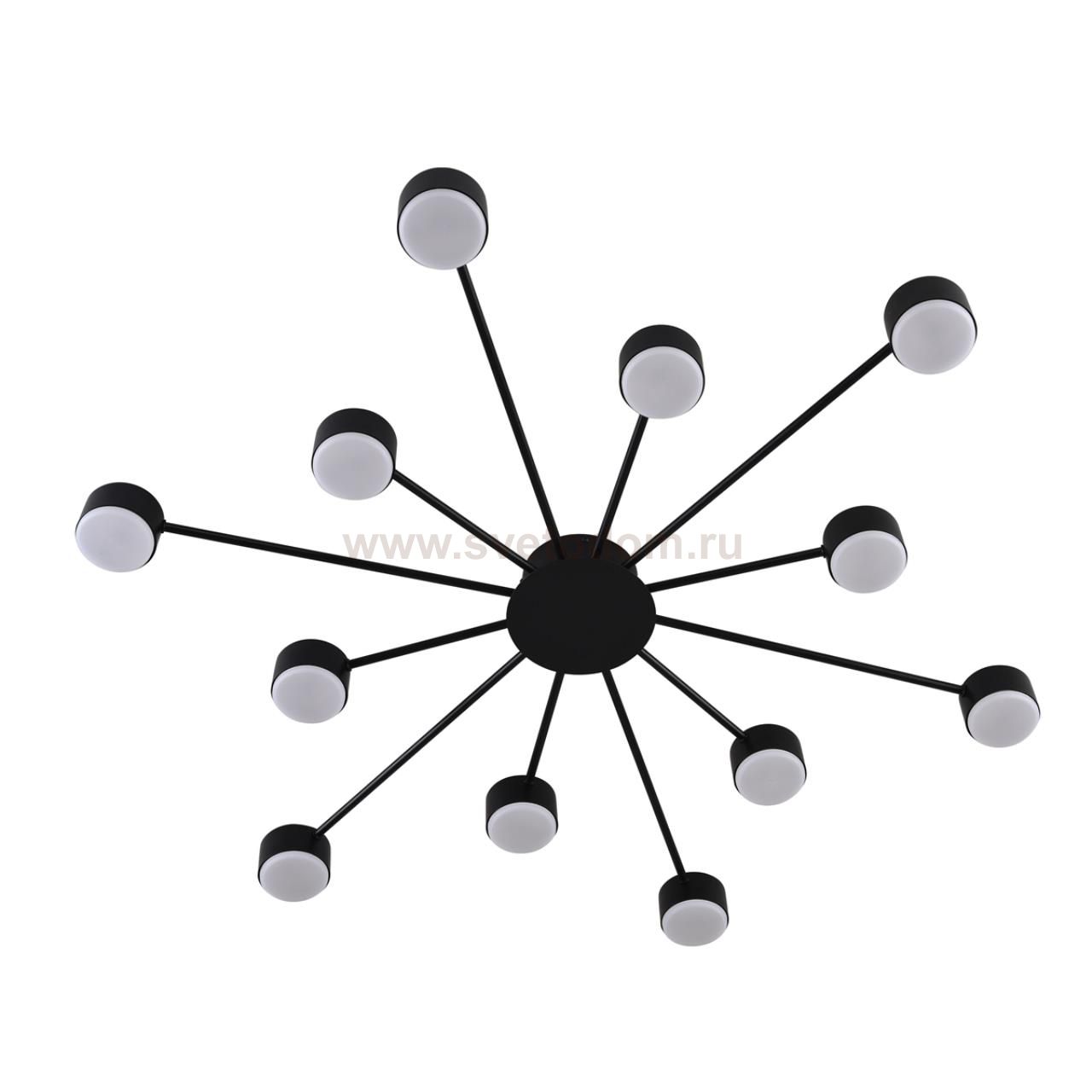 8344/12C COMFI черный, металл Люстра GX53 LED 12*7W 220V TORINA