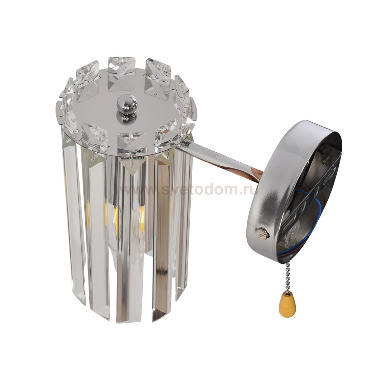 8348/1W CLASSI хром/прозрачный, металл/хрусталь Бра E14 1*40W 220V FAVLA