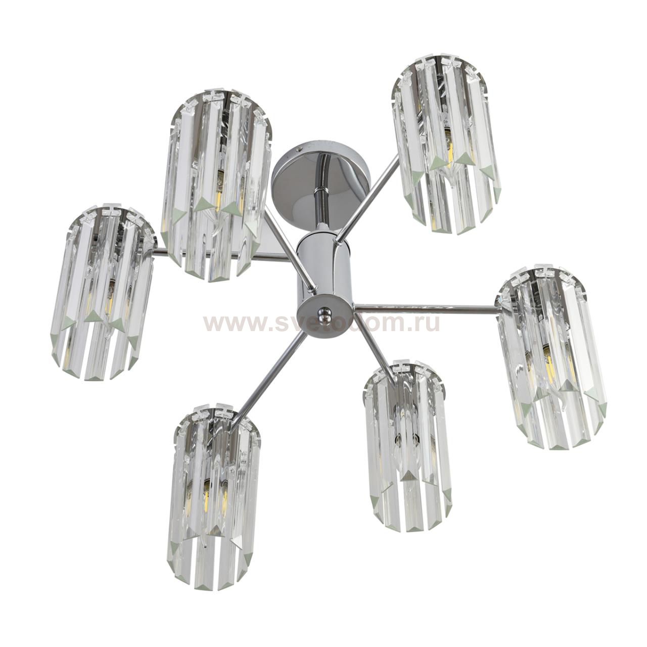 8348/6C CLASSI хром/прозрачный, металл/хрусталь Люстра подвесная E14 6*40W 220V FAVLA