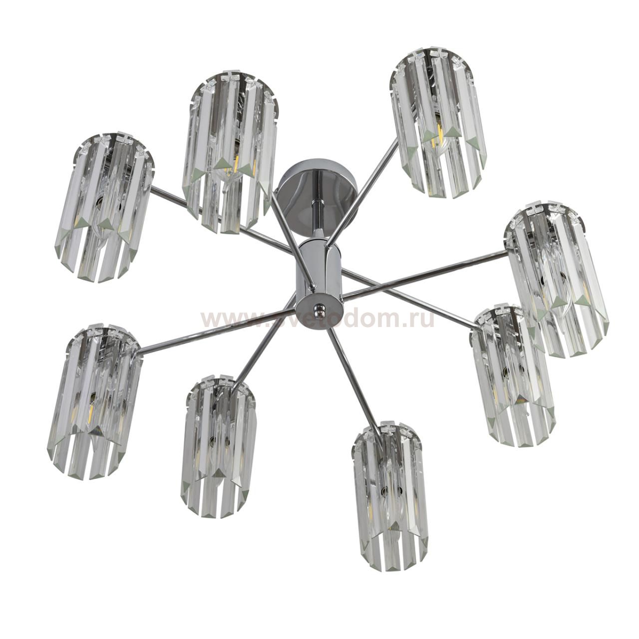 8348/8C CLASSI хром/прозрачный, металл/хрусталь Люстра подвесная E14 8*40W 220V FAVLA