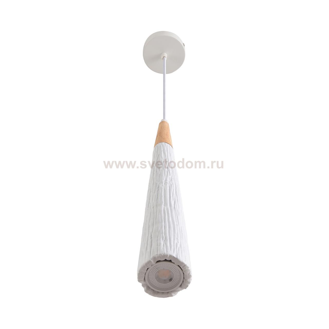 8352/1C SUSPENTIONI белый/бежевый, металл/дерево/цемент Подвес GU10 LED 5W 220V EOLIANA
