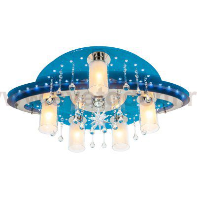 Светильник ЭкономСвет 8364/5+1BU+CR RC WT LED
