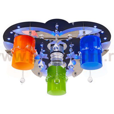 Потолочный светильник Экономсвет 8369/3+1BK+CR RC MIX(RBP)LED