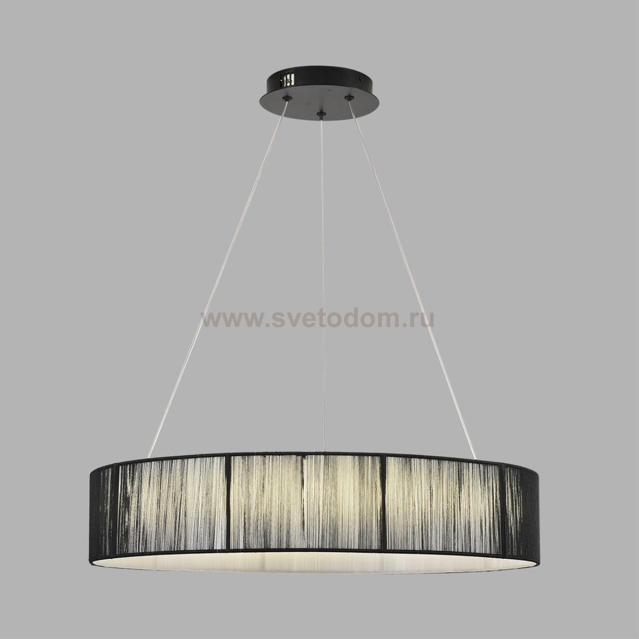 8371/40L LEDIO LN26 258 черный, металл/текстиль/силикон Люстра подвесная LED 40W 3000/4000/6000K 220V KAVA