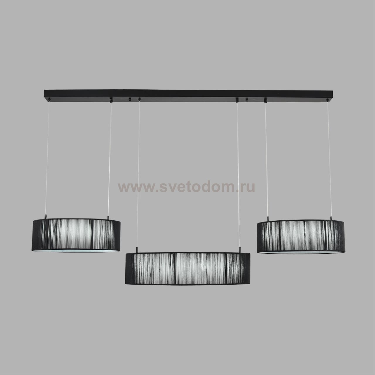 8371/70L LEDIO LN26 258 черный, металл/текстиль/силикон Люстра подвесная LED 70W 3000/4000/6000K 220V KAVA