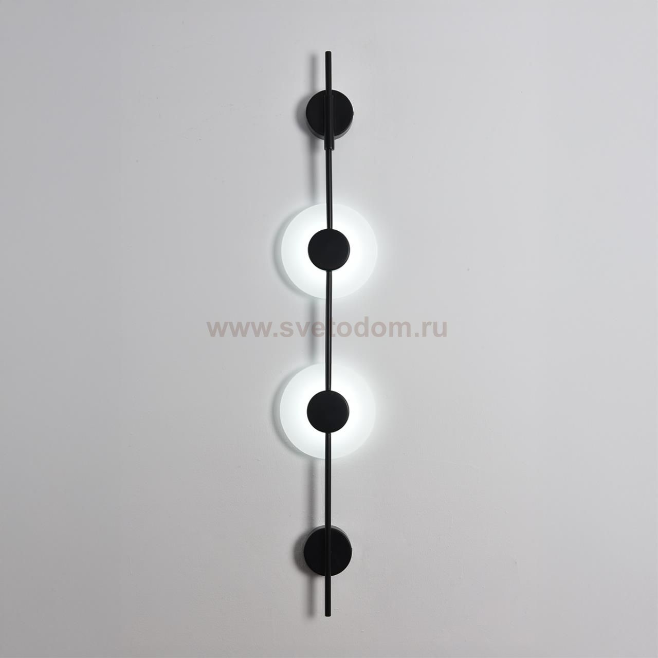 8372/16WL LEDIO LN26 427 черный/белый, металл/акрил Бра LED 16W 3000/4000/6000K 220V ECA