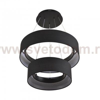 8373/55L LEDIO LN26 257 черный, металл/текстиль/силикон Люстра подвесная LED 55W 3000/4000/6000K 220V SAVA