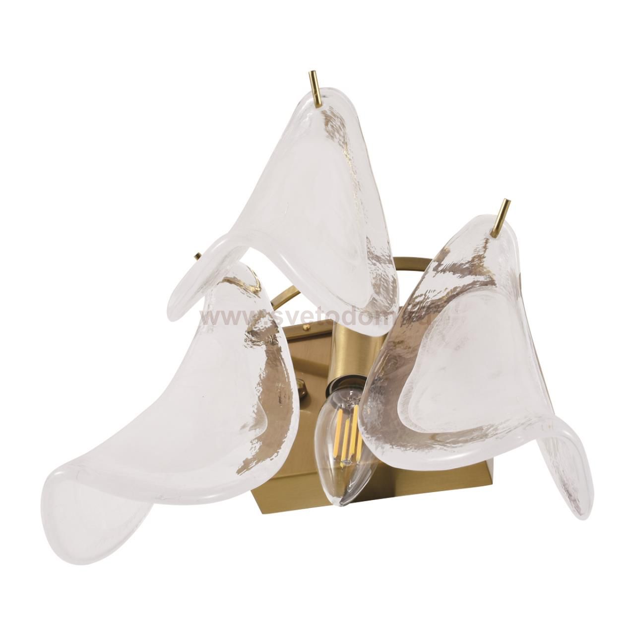 8385/1W NEOCLASSI LN золото/белый, металл/стекло Бра E14 40W 220V PLUME