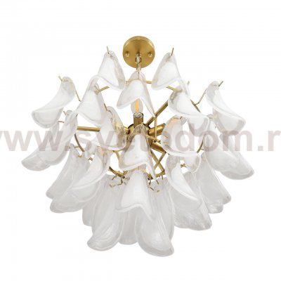 8385/9 NEOCLASSI LN золото/белый, металл/стекло Люстра E14 9*40W 220V PLUME