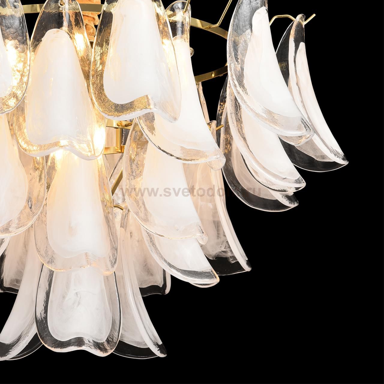 8385/9 NEOCLASSI LN золото/белый, металл/стекло Люстра E14 9*40W 220V PLUME
