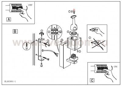 Светильник настенный бра Eglo 83891 Sintra
