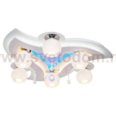 Люстра космос Экономсвет 8437/6WT RC WT MIXLED