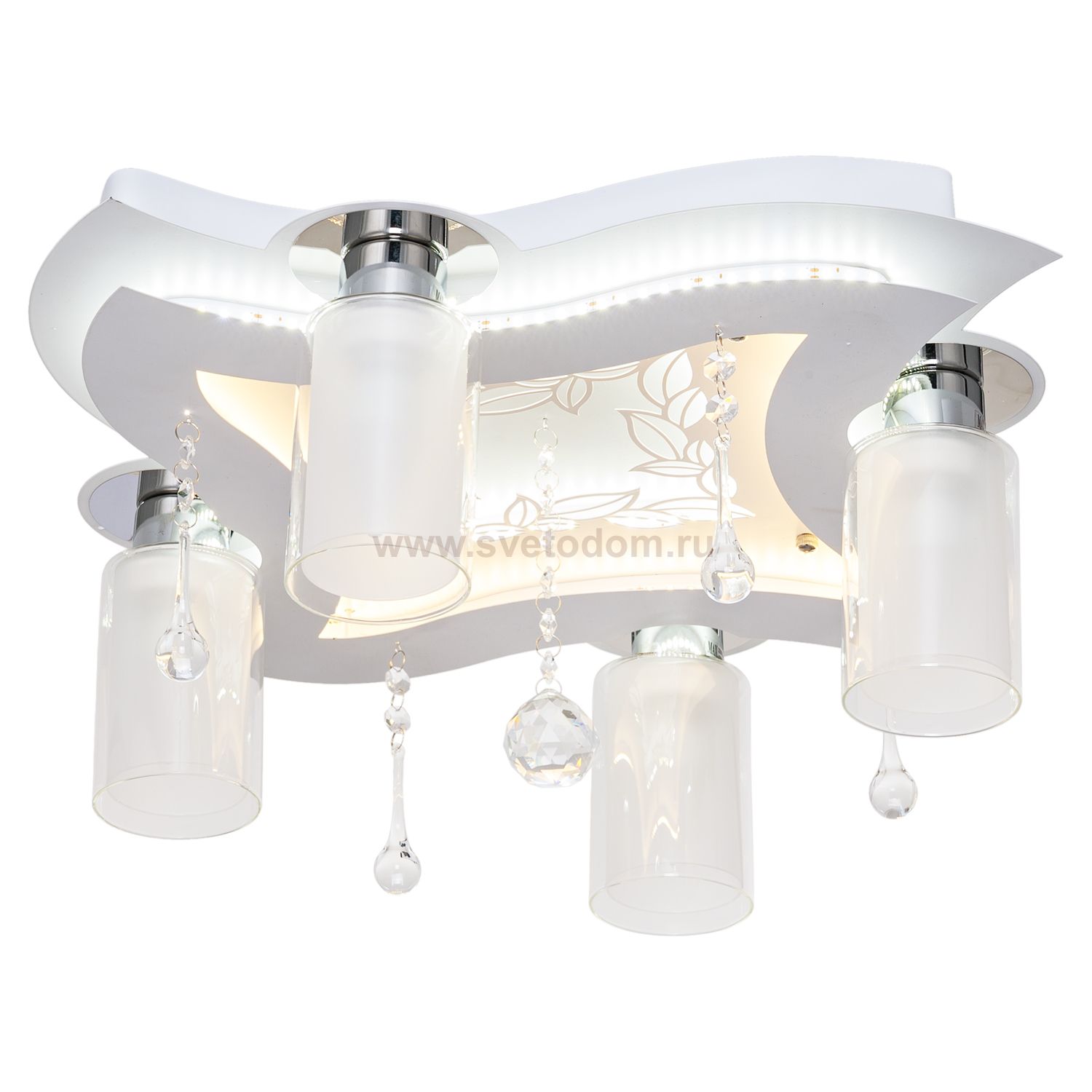 Потолочный светильник Экономсвет 8441/4WT RC WT+CL YLWTLED