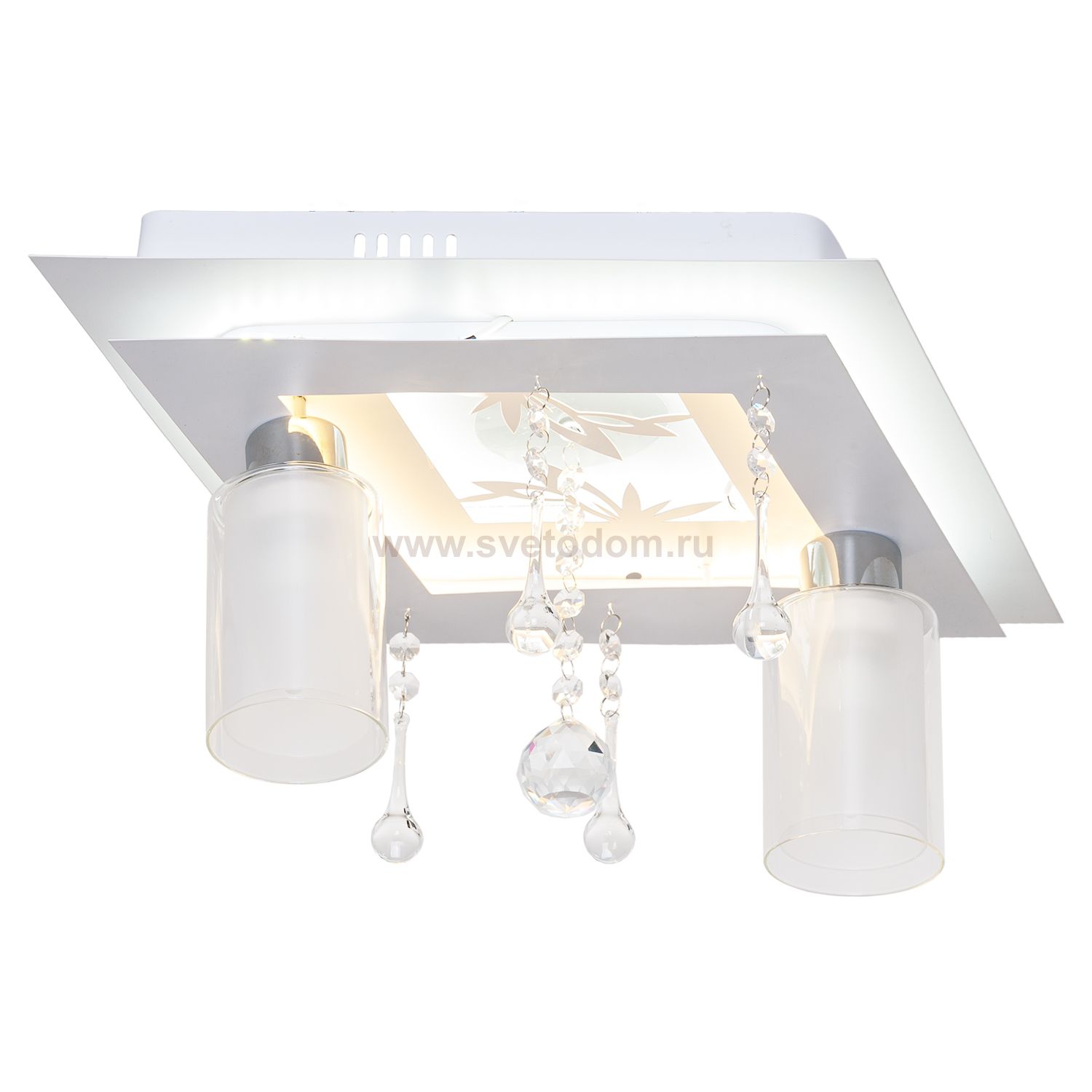 Потолочный светильник Экономсвет 8442/2WT RC WT+CL YLWTLED