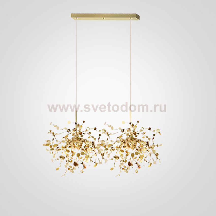 Люстра Tezani Argent Suspension Linear Gold 2 L80 ImperiumLoft 84496-22
