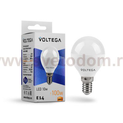 Лампочка Voltega 8453 Globe Е14 10W 2700К