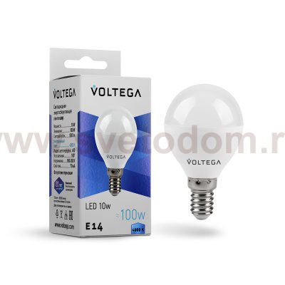 Лампочка Voltega 8454 Globe Е14 10W 4000К