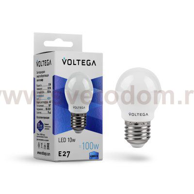 Лампочка Voltega 8456 Globe 10W
