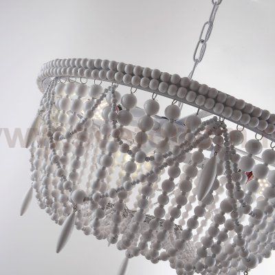Подвесная Люстра Rh Anselme White Wood Weathered Chandelier By Imperiumloft