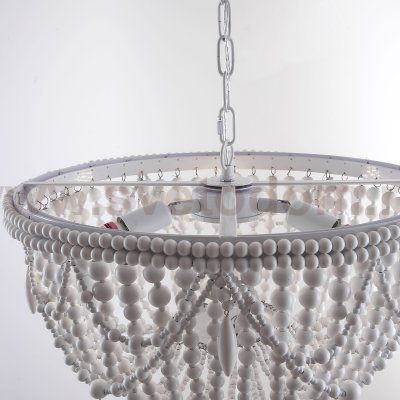 Подвесная Люстра Rh Anselme White Wood Weathered Chandelier By Imperiumloft