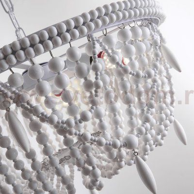 Подвесная Люстра Rh Anselme White Wood Weathered Chandelier By Imperiumloft