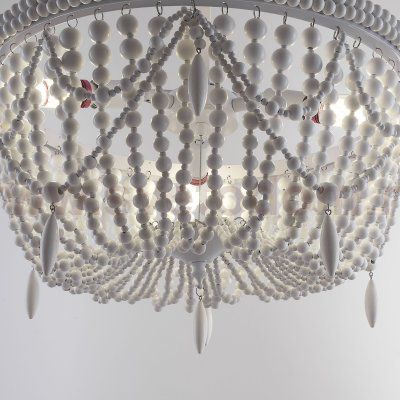 Подвесная Люстра Rh Anselme White Wood Weathered Chandelier By Imperiumloft