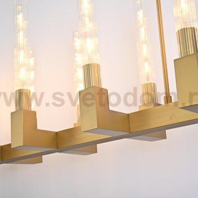 Люстра RH CANELLE Linear Chandelier 12 Modern Brass ImperiumLoft 84598-22