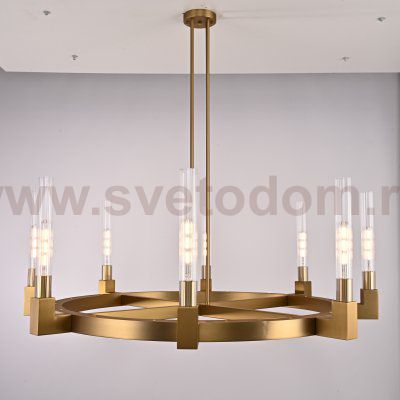 Люстра На Штанге Canelle Round Chandelier 8 Modern Brass By Imperiumloft
