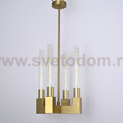 Люстра RH CANELLE Pendant lamp 4 Modern Brass ImperiumLoft 84608-22