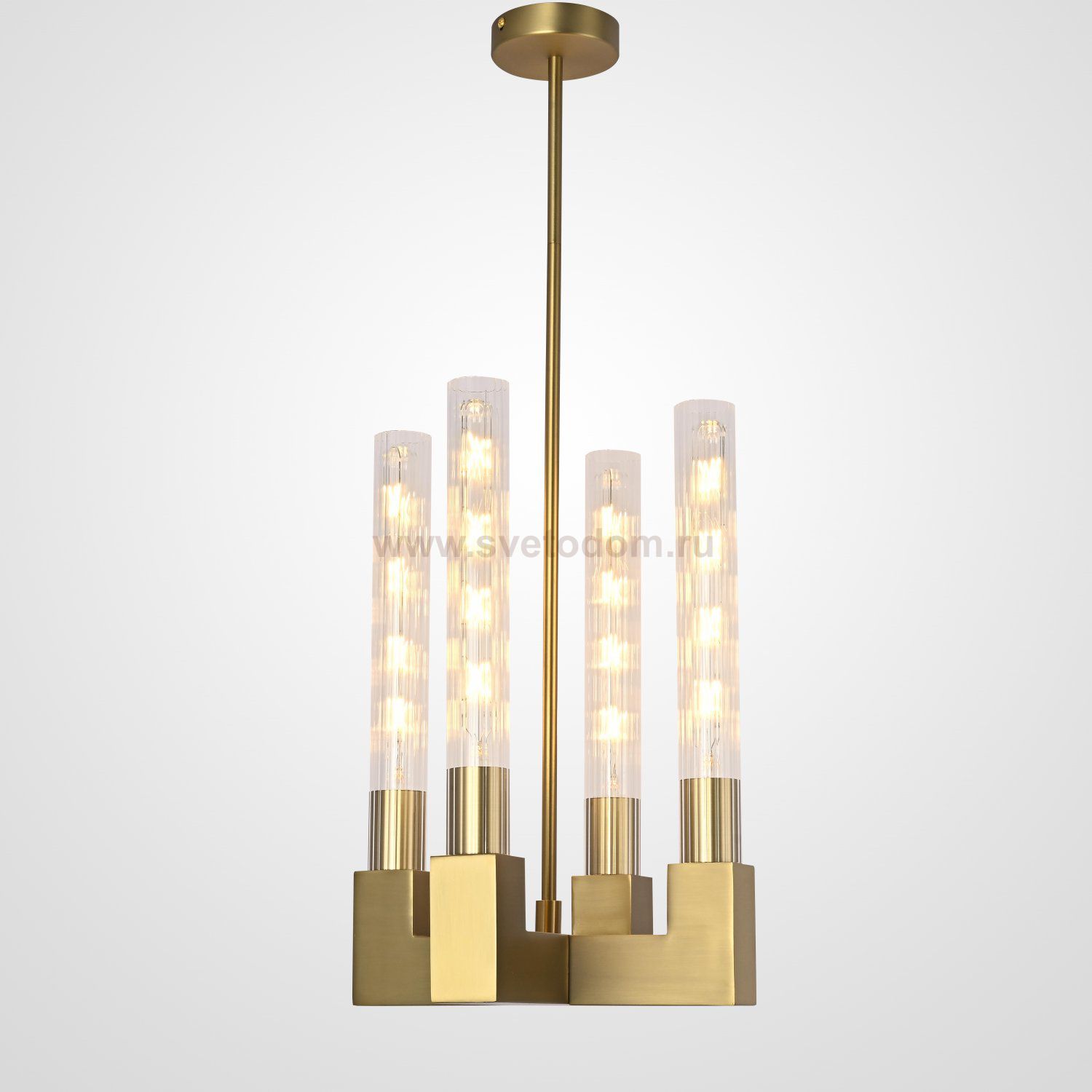 Люстра RH CANELLE Pendant lamp 4 Modern Brass ImperiumLoft 84608-22