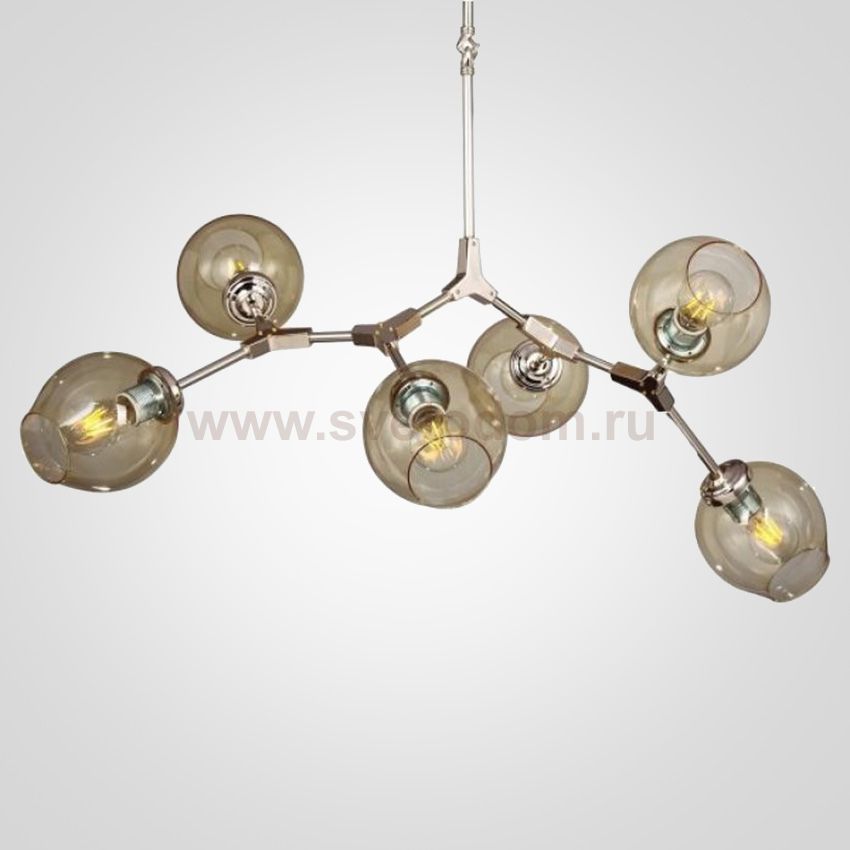 Люстра Branching Bubble Chandelier 6 Amber ImperiumLoft 84679-22