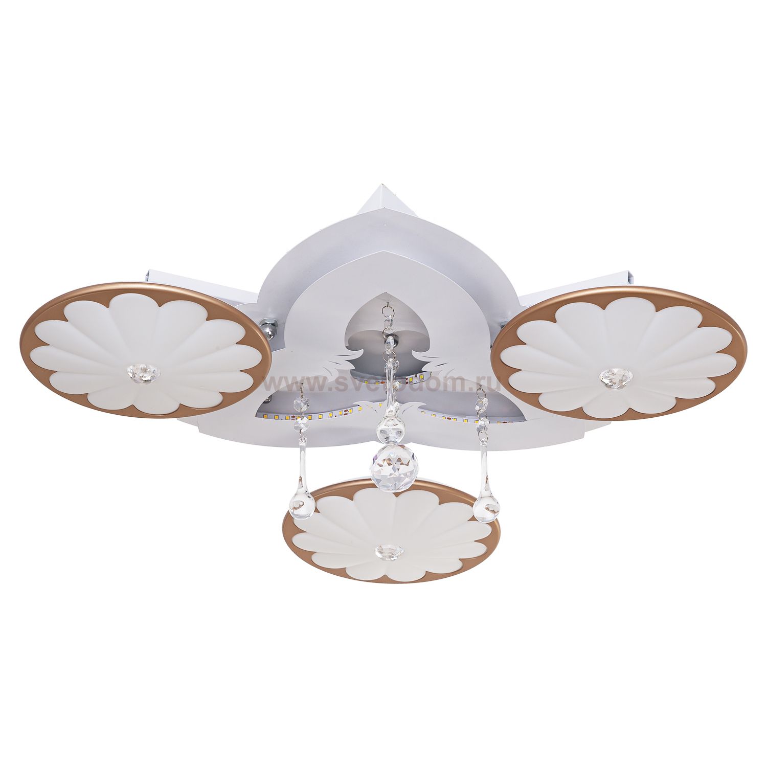 Светильник ЭкономСвет 8486/3WT RC WT YLWTLED