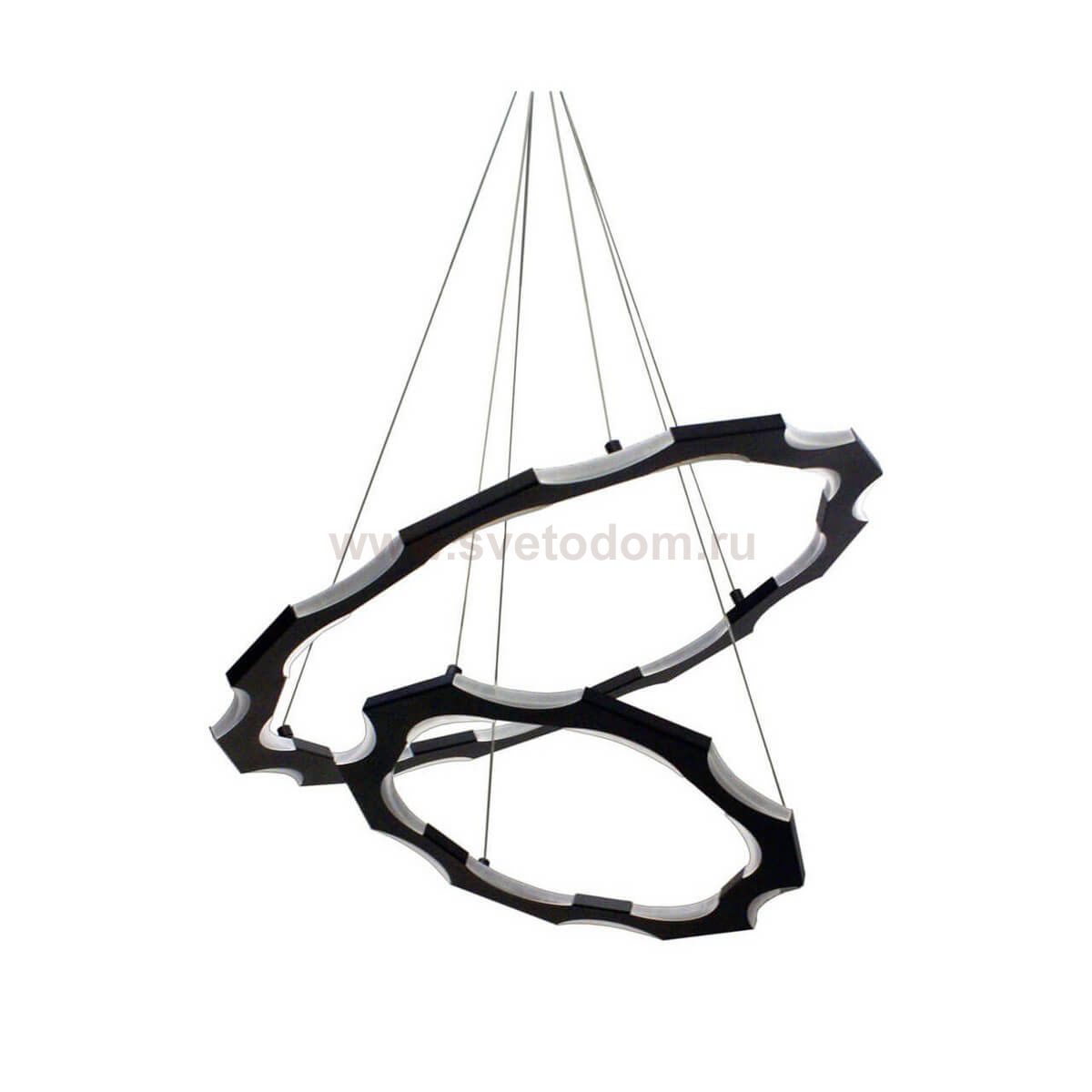 Подвесной светильник ТОР-БАЙТ черный d67,5+43,7 h110 Led 96W (4000K) с пультом ДУ Kink light 8503,19