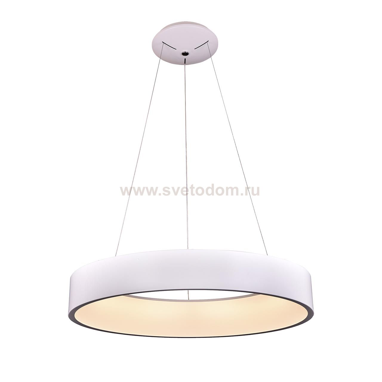 Подвесной светильник КРЕЙС белый D80 h10 Led 48W (4000K) с пультом ДУ Kink light 8508,01