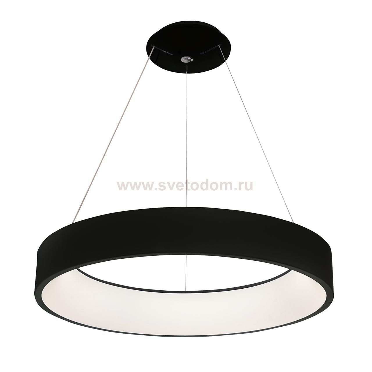 Подвесной светильник КРЕЙС черный D80 h10 Led 48W (4000K) с пультом ДУ Kink light 8508,19