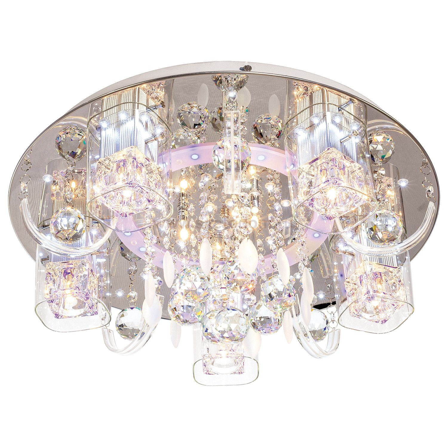 Светильник ЭкономСвет 85186/5+3CR RC WTBLGNLED