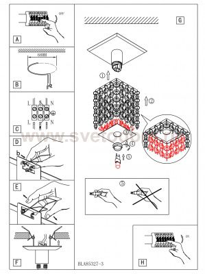 Настенно-потолочный светильник Eglo 85327 PYTON