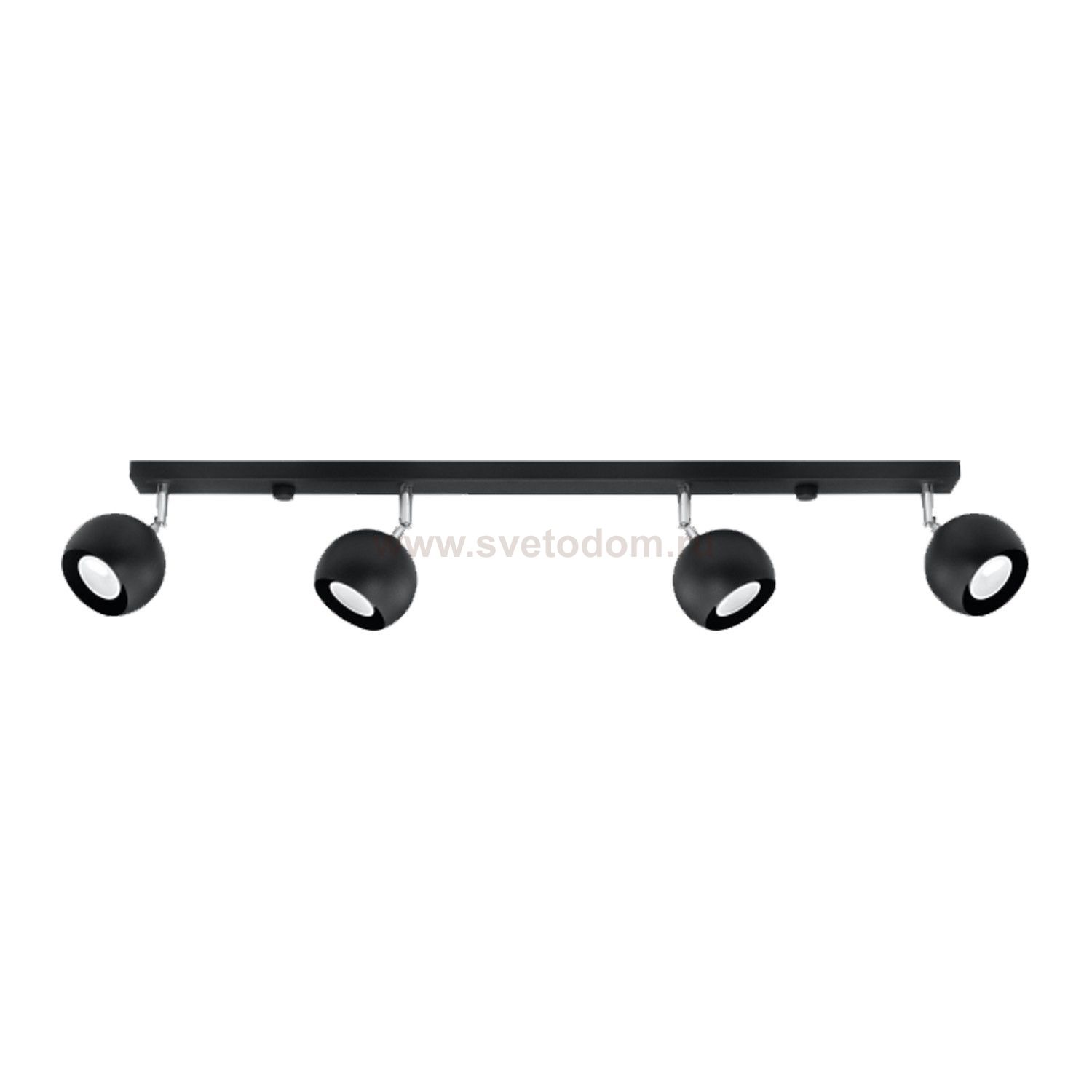 Спот потолочный Экономсвет 86002/4BK+CR BK