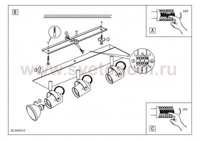 Светильник поворотный спот Eglo 86018 Tukon 1