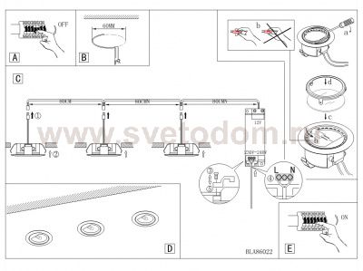 Светильник встраиваемый Eglo 86023 PICCOLO