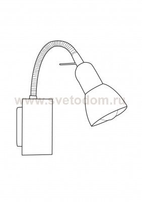 Светильник ARES поворотный со шнуром включения